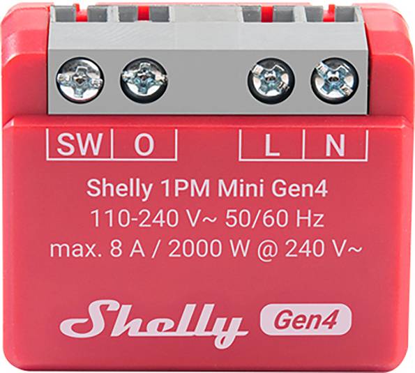 Shelly 1PM Mini Gen4 Trådlös brytare