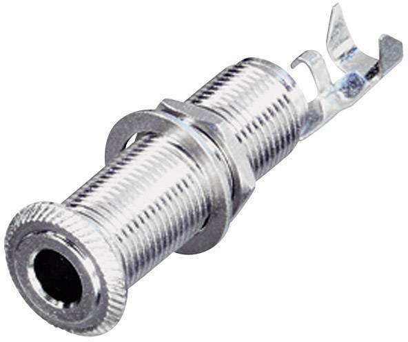 Rean AV NYS2203 Hörlursuttag 6.35 mm Hona inbyggd horinsontell Antal poler: 3 Stereo Silver 1 st