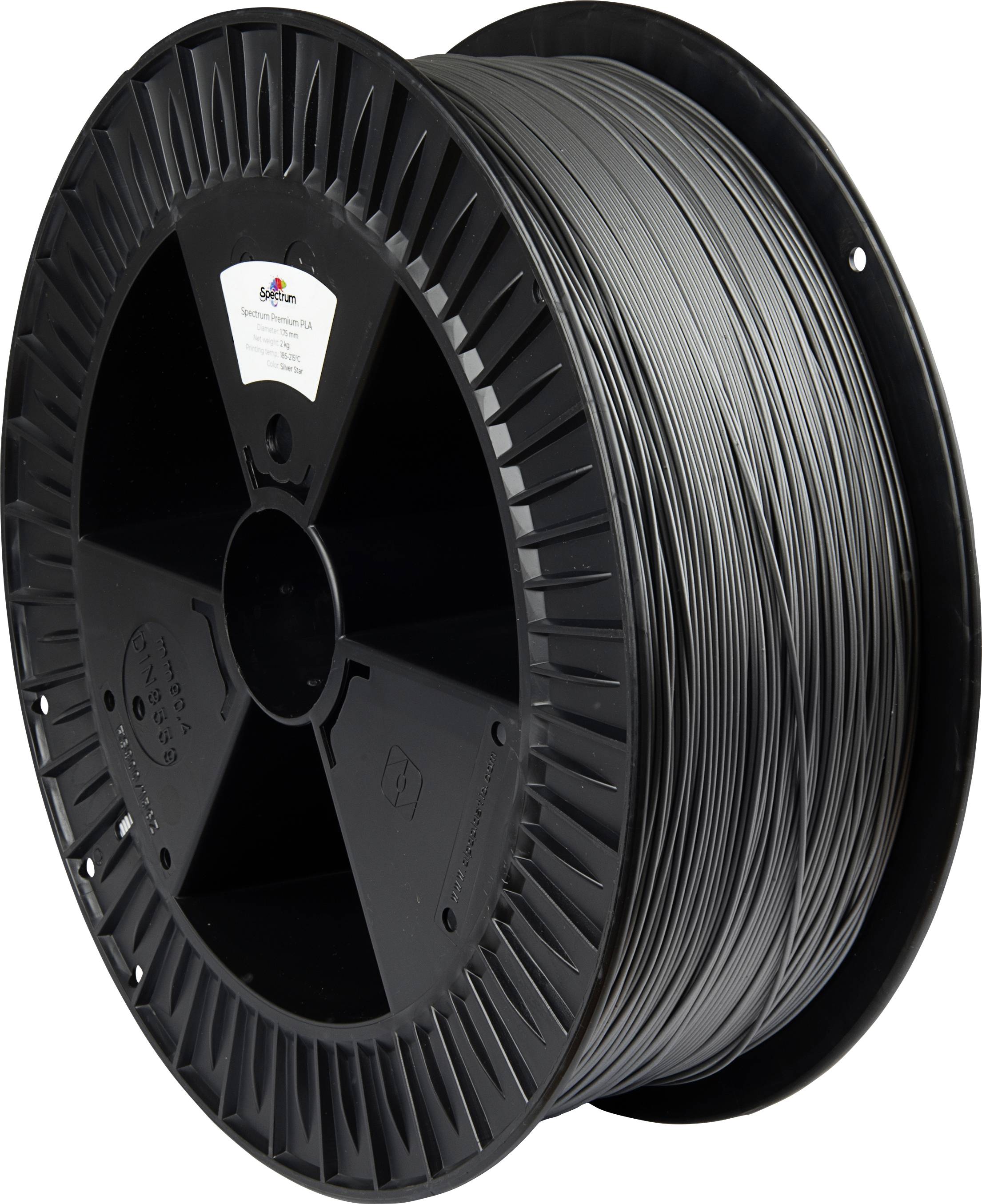 Spectrum Filaments 80128 PLA Premium 3D-skrivare Filament PLA-plast Hög draghållfasthet 1.75 mm 2000 g Silver Star, Silv