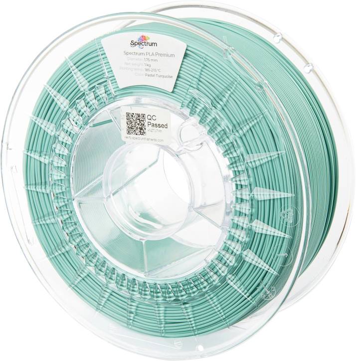 Spectrum Filaments 80047 PLA Premium 3D-skrivare Filament PLA-plast Hög draghållfasthet 1.75 mm 1000 g Pastel Turquoise,