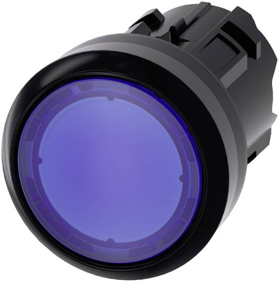Siemens 3SU10010AB500AA0 3SU1001-0AB50-0AA0 Tryckknapp för lampa Flat ställdon, Plastfrontring Blå 1 st