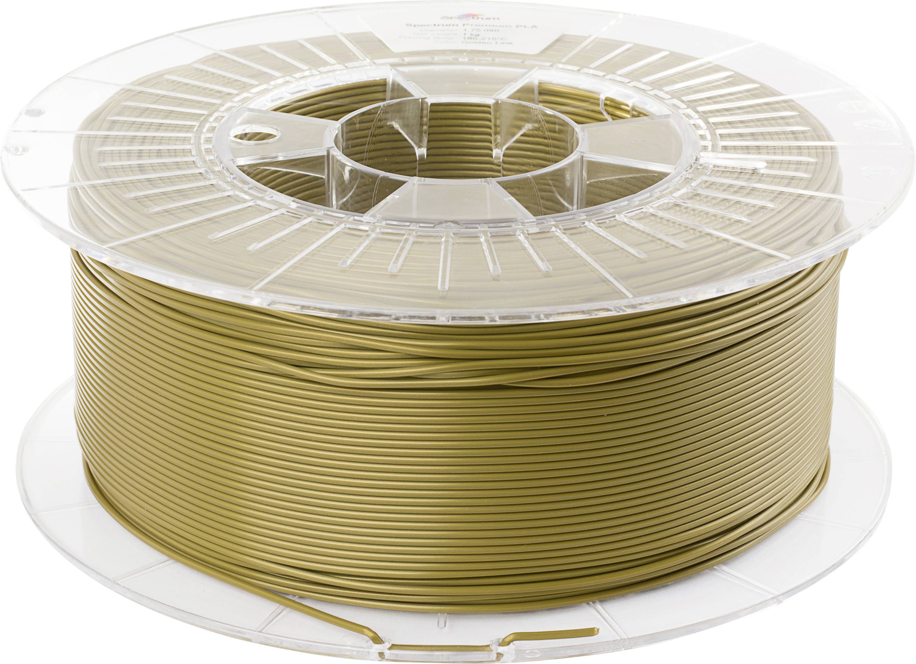 Spectrum Filaments 80005 PLA Premium 3D-skrivare Filament PLA-plast Hög draghållfasthet 1.75 mm 1000 g Golden Line, Guld