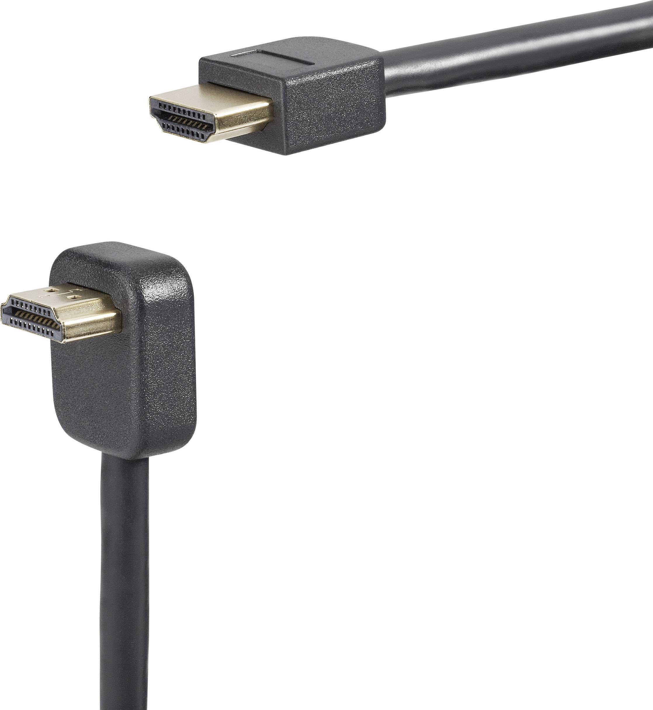 SpeaKa Professional HDMI Anslutningskabel HDMI-A-kontakt, HDMI-A-kontakt 0.90 m Svart SP-7870068 4K UHD, Audio Return Ka