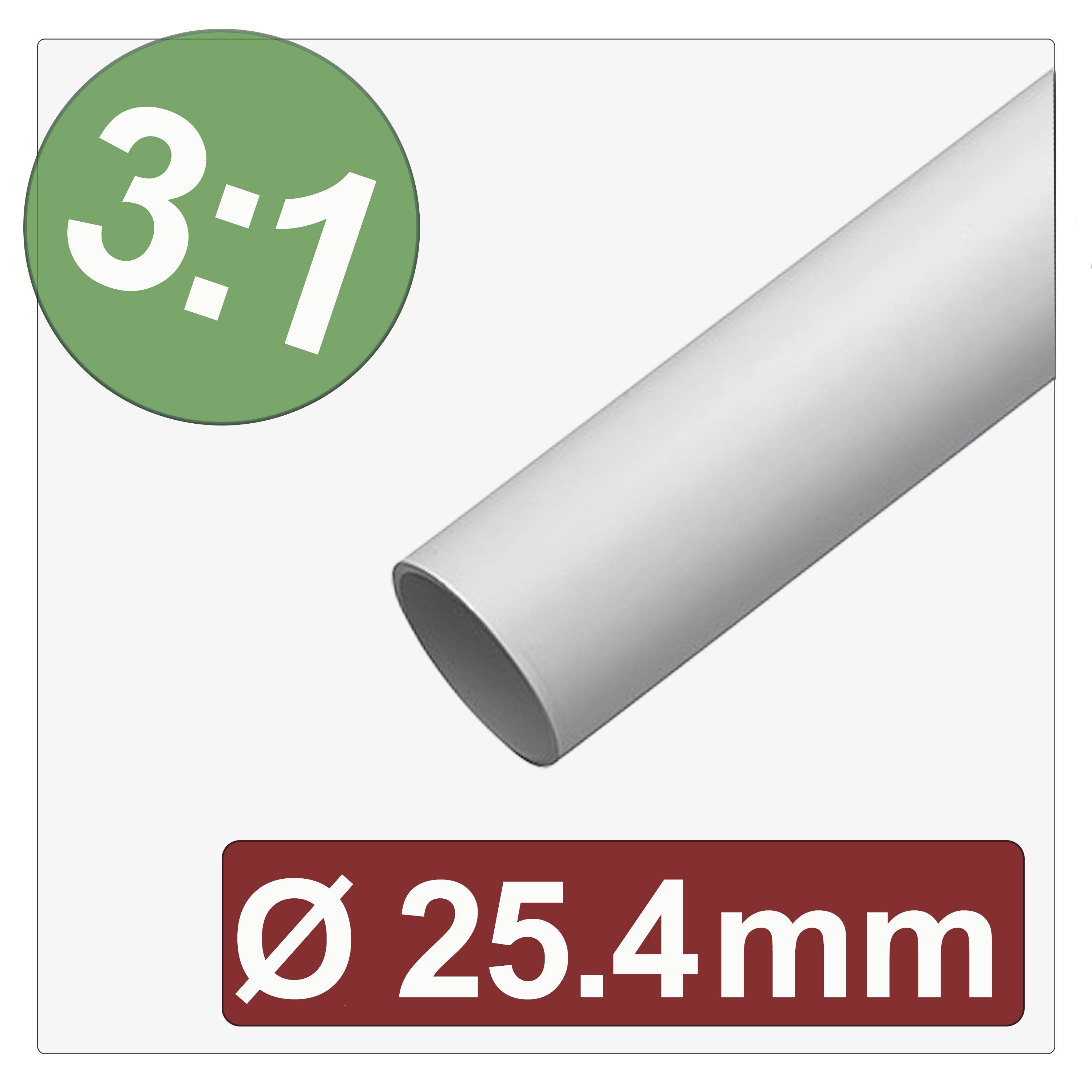 Quadrios 25CA634 Krympslang med lim Vit 25.4 mm 8.5 mm Krympförhållande:3:1 Metervara