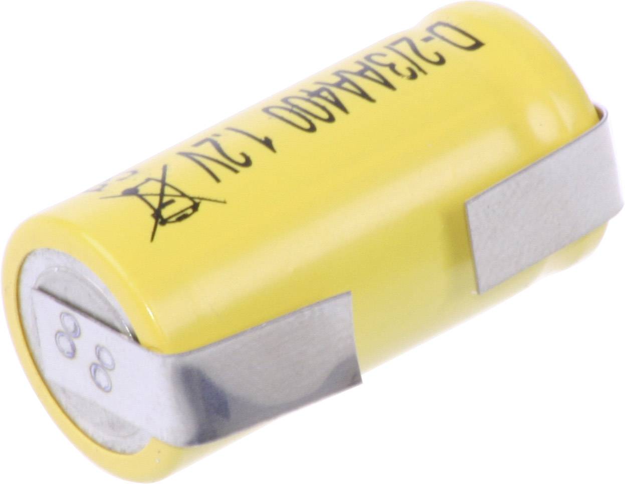 Specialbatteri laddbart 2/3 AA U-lödfana, Flat-Top NiCd Mexcel 1.2 V 400 mAh 1 st