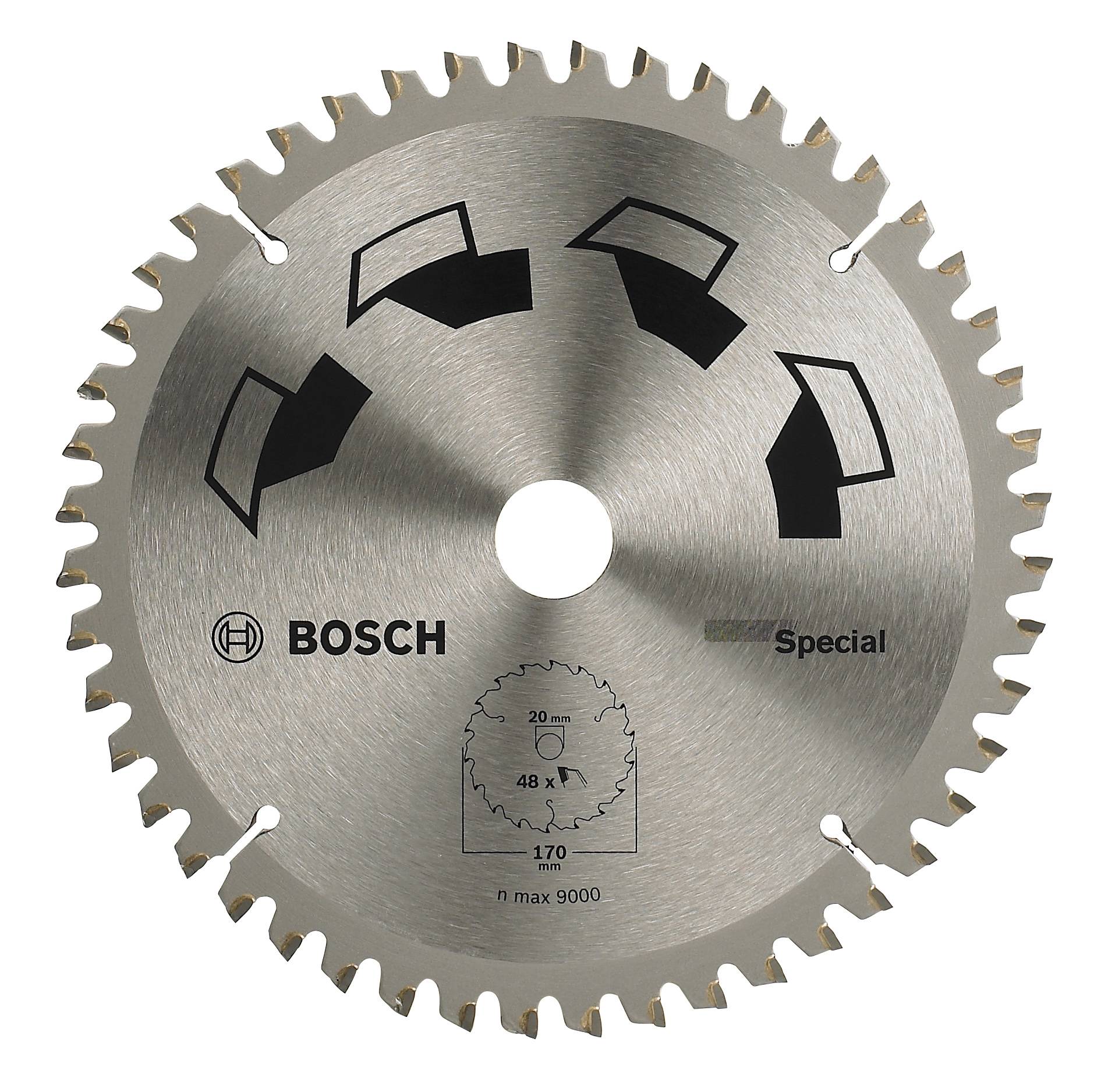 Bosch Accessories Special 2609256888 Hårdmetall cirkelsågklinga 170 x 20 mm Antal tänder (per tum): 48 1 st