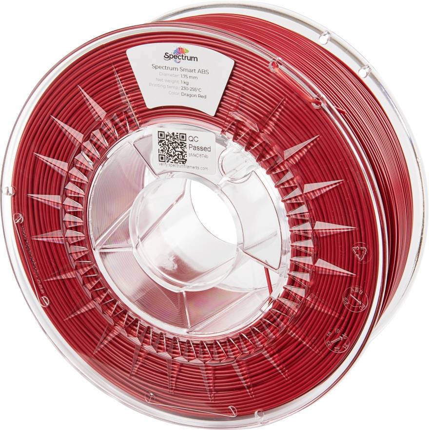 Spectrum Filaments 80089 smart ABS 3D-skrivare Filament ABS-plast Slagtålig 1.75 mm 1000 g Dragon Red, Röd 1 st