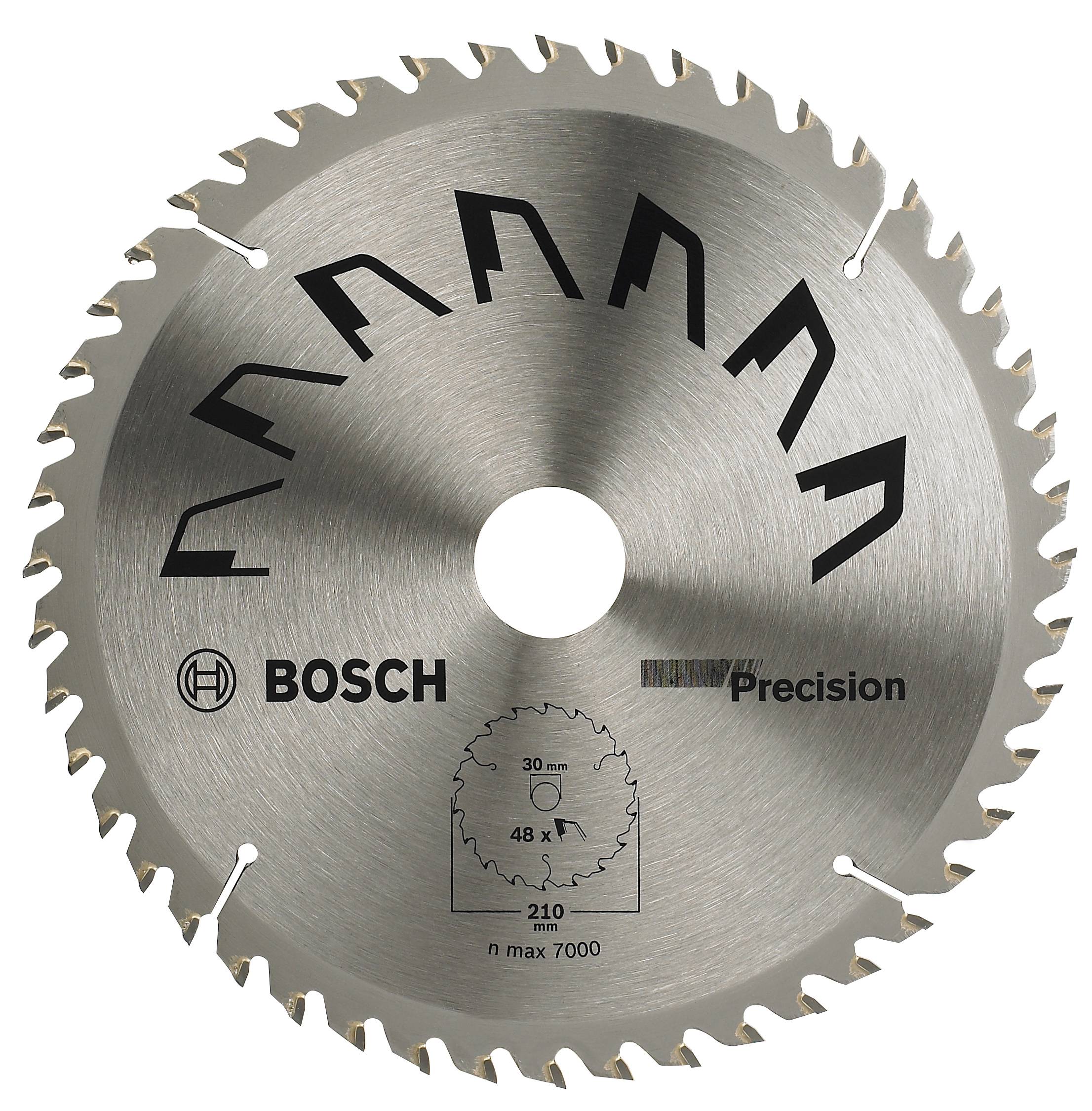 Bosch Accessories Precision 2609256873 Hårdmetall cirkelsågklinga 210 x 30 mm Antal tänder (per tum): 48 1 st