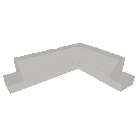 Brafab 1246-7 Möbelskydd för hörnsoffa, 339x269x74x62 cm