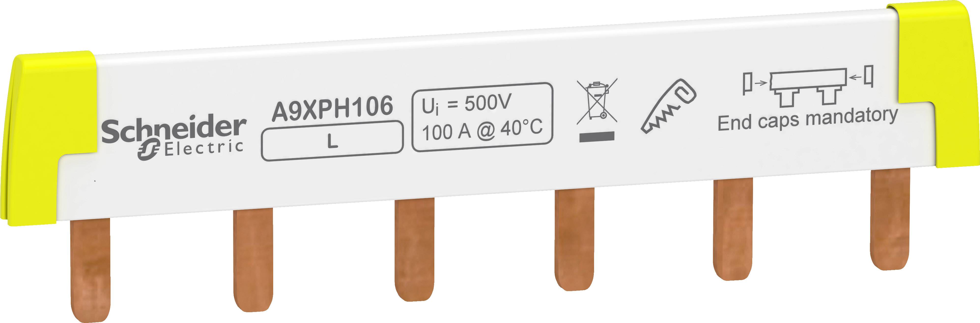 Schneider Electric A9XPH106 Schneider A9XPH106 fasskena stall Phase busbar Vit 1 st