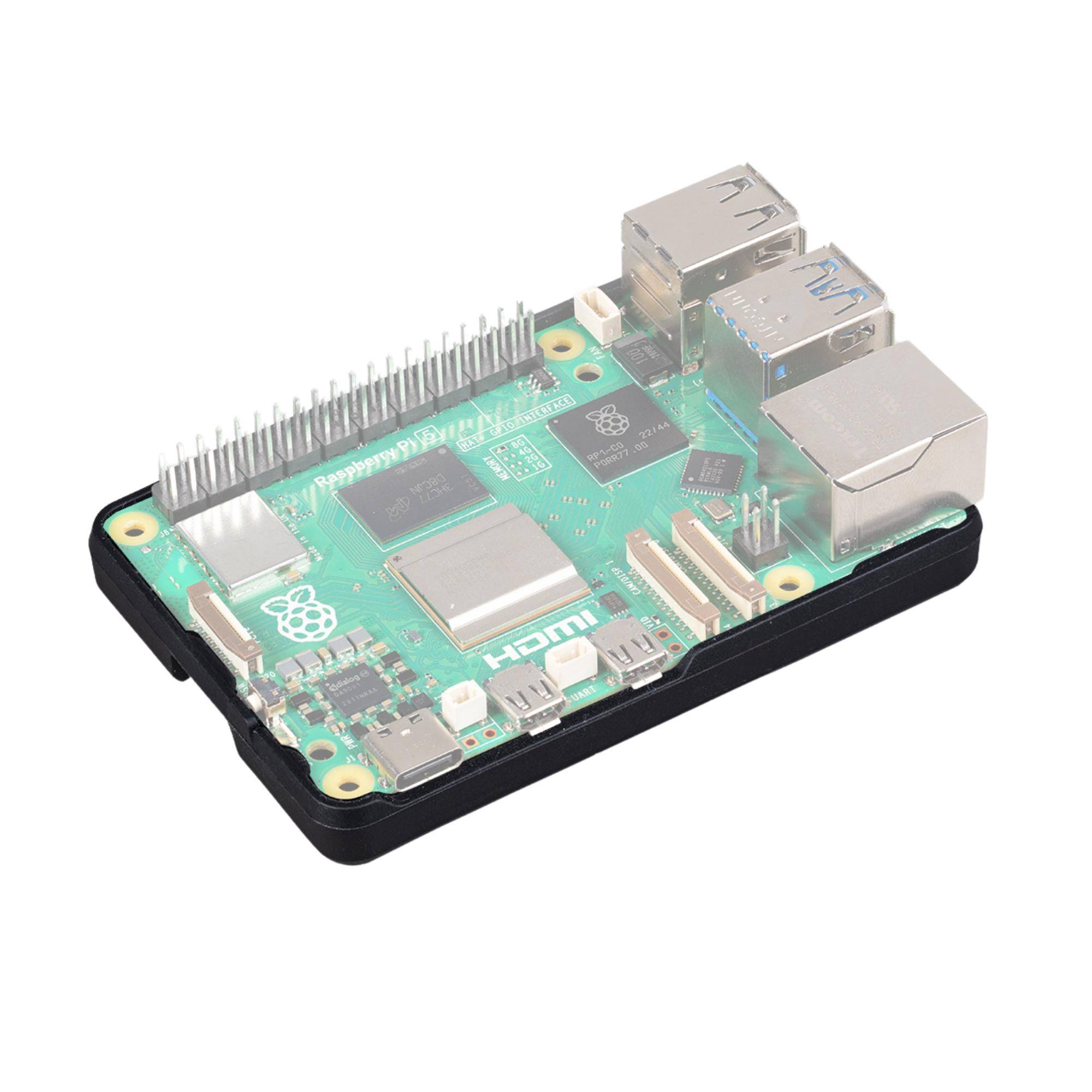 Raspberry Pi® Bumper SBC-hölje Passar till: Raspberry Pi® Svart