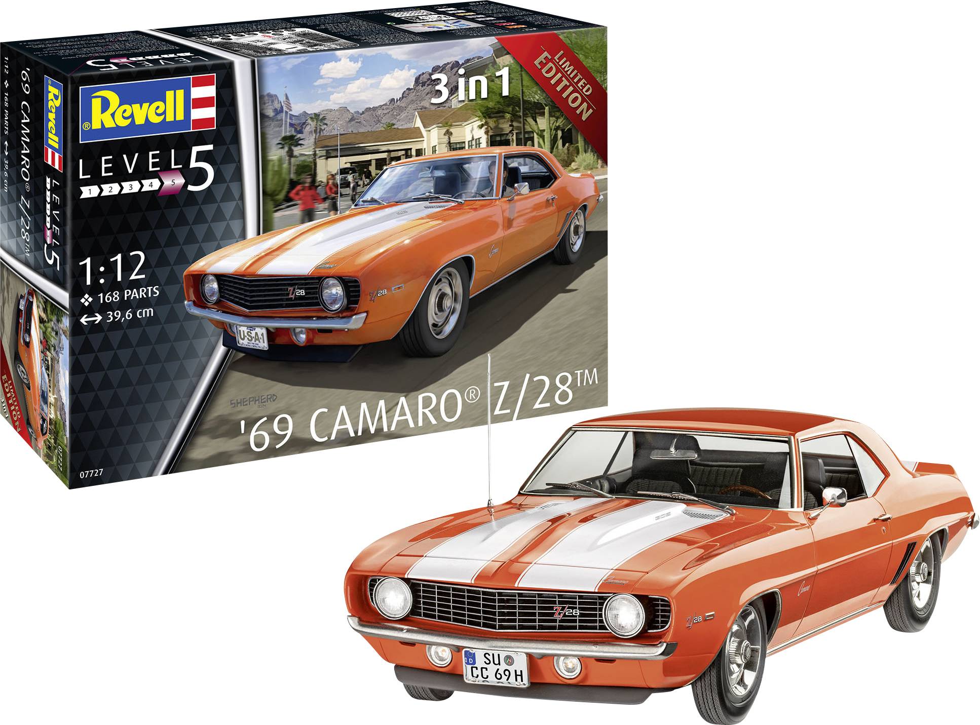 Revell 07727 ’69 Camaro® Z/28™ Bilmodell byggsats 1:12