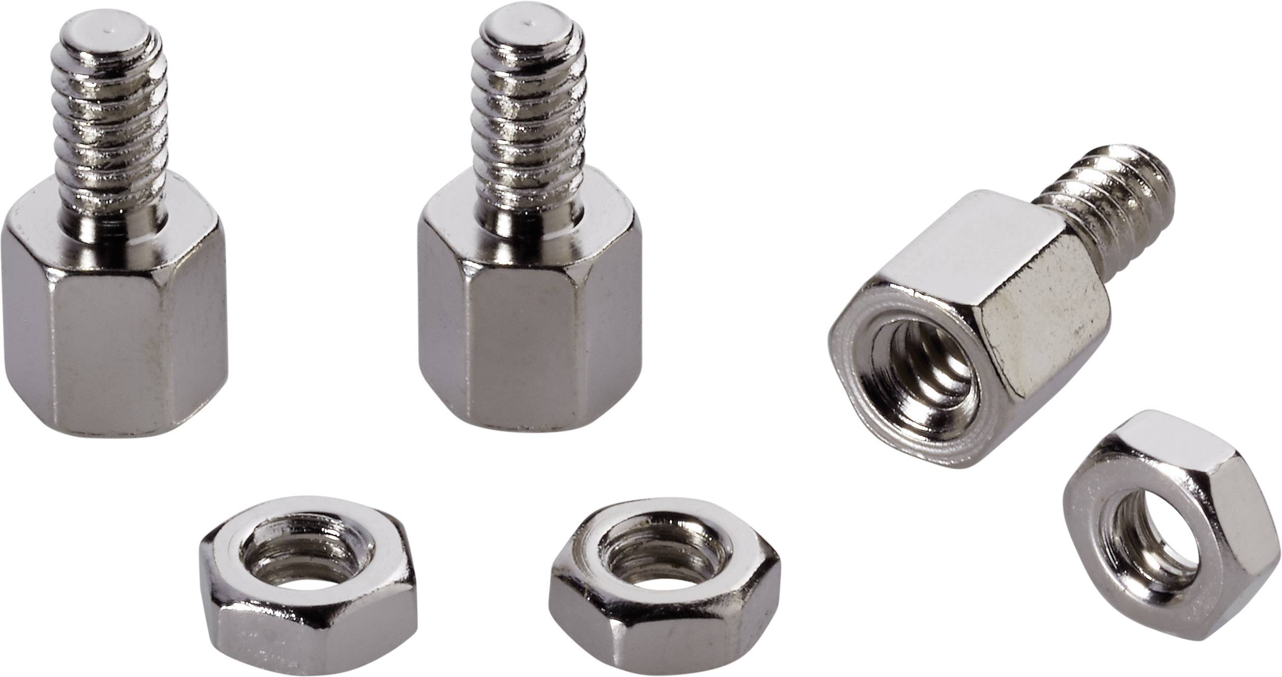 Renkforce RF-4547338 RF-4945665 D-SUB anslutningsskruvar Silver 20 st