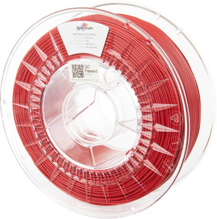 Spectrum Filaments 80112 PLA Pro 3D-skrivare Filament PLA Pro Slagtålig 1.75 mm 1000 g Bloody Red, Röd, Blodröd 1 st