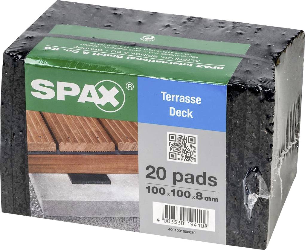 SPAX Distansfäste 100 mm 4001001000089 20 st (L x B x H) 100 x 100 x 8 mm