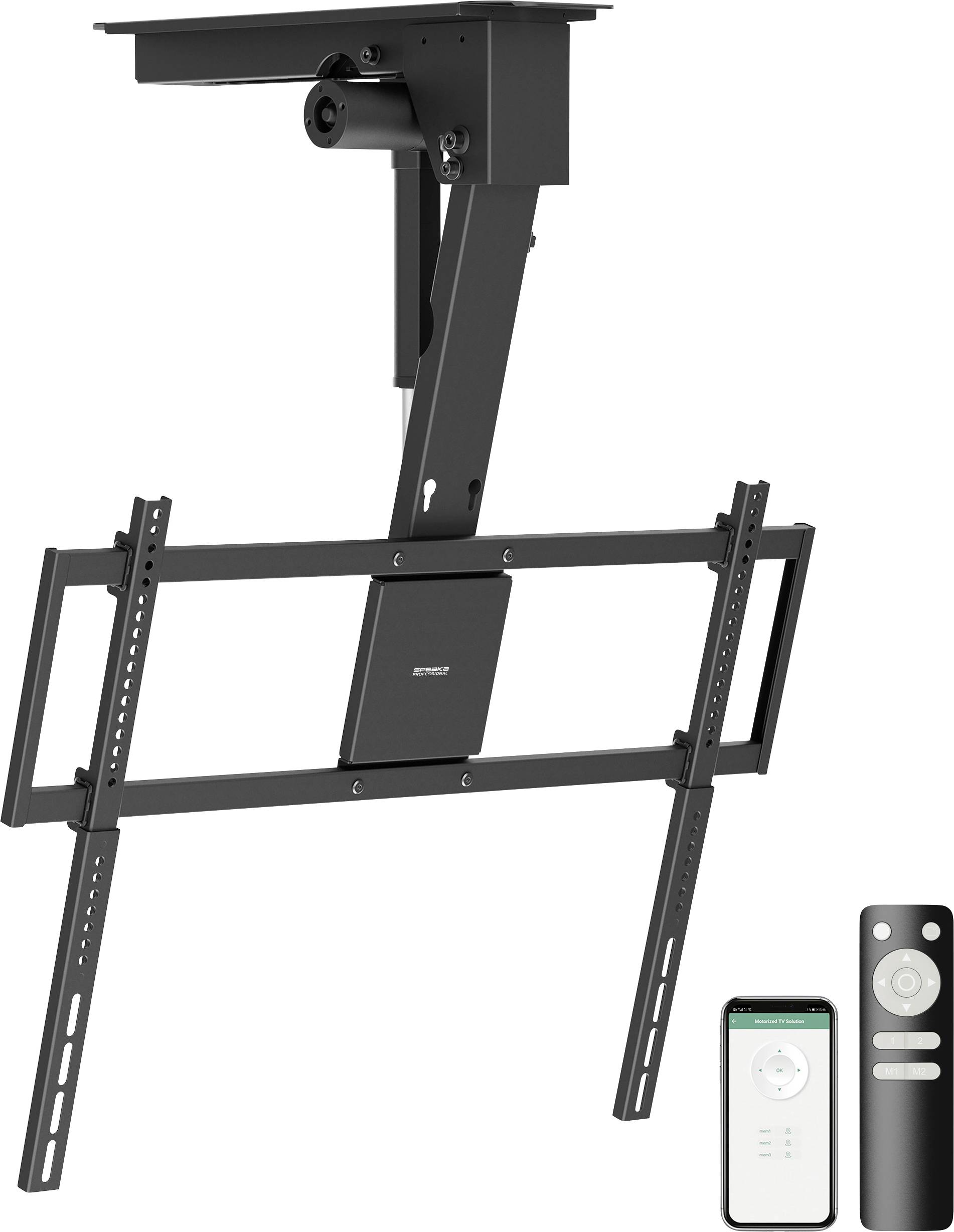SpeaKa Professional SP-TVCM-560 TV-takfäste 109,2 cm (43″) – 218,4 cm (86”) Tiltbar, Justerbar i höjd