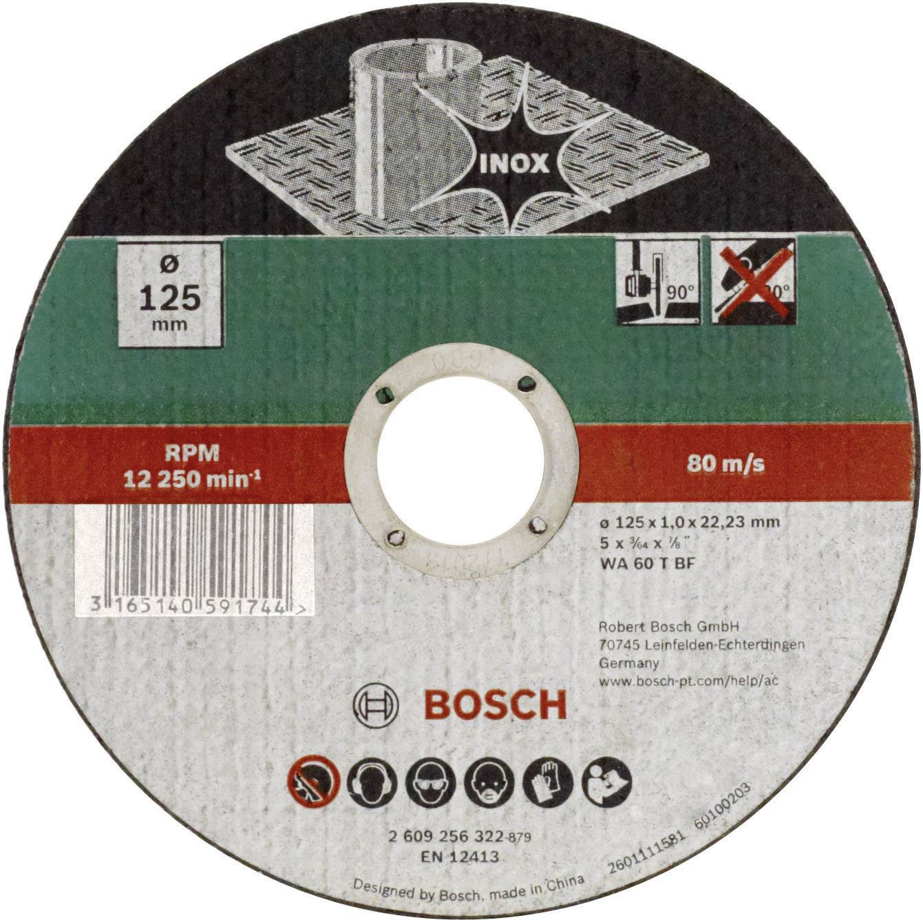 Bosch Accessories WA 60 T BF 2609256322 Separationspår rakt 125 mm 22.23 mm 1 st