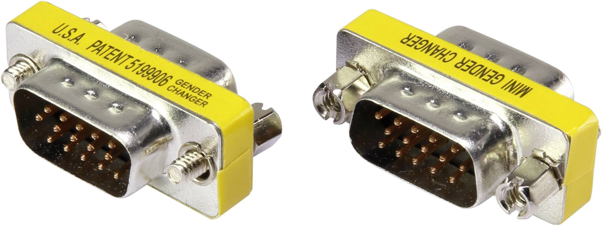 Renkforce Seriell Adapter [1x D-SUB hane 15-pol – 1x D-SUB hane 15-pol] Gul