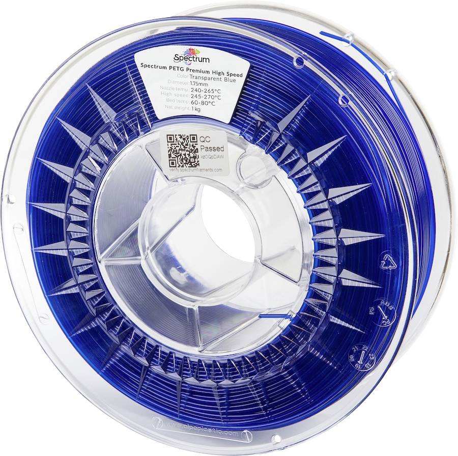 Spectrum Filaments 81550 PETG Premium High Speed 3D-skrivare Filament PETG Highspeed-filament, kemiskt beständig 1.75 mm